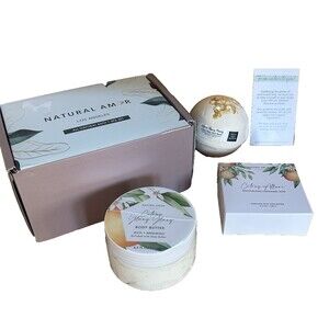 Natural Amor Los Angeles Relaxing Bath Set Citrus Organic Shea Butter Natural